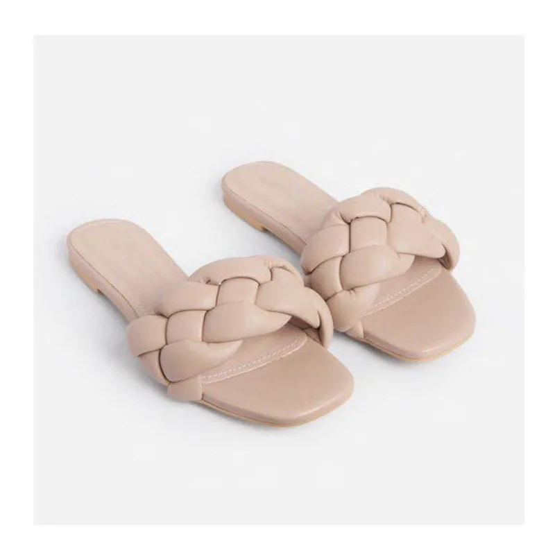 Platform flat flattie women's ladies heel sandals casual shoes  guangzhou women slippers  hand made womens slippers