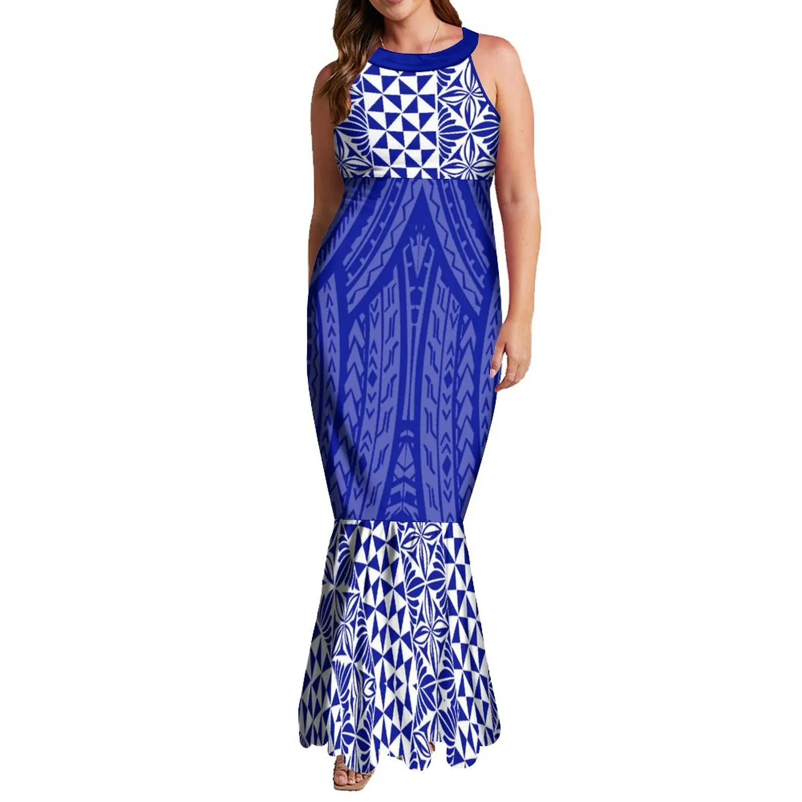 sexy halter hollow out backless chain fishtail dress V-Neck Pleated Waist Formal The pleated design and cinched waist sculpt a breathtaking silhouette V-Neck Pleated Waist Halter Formal