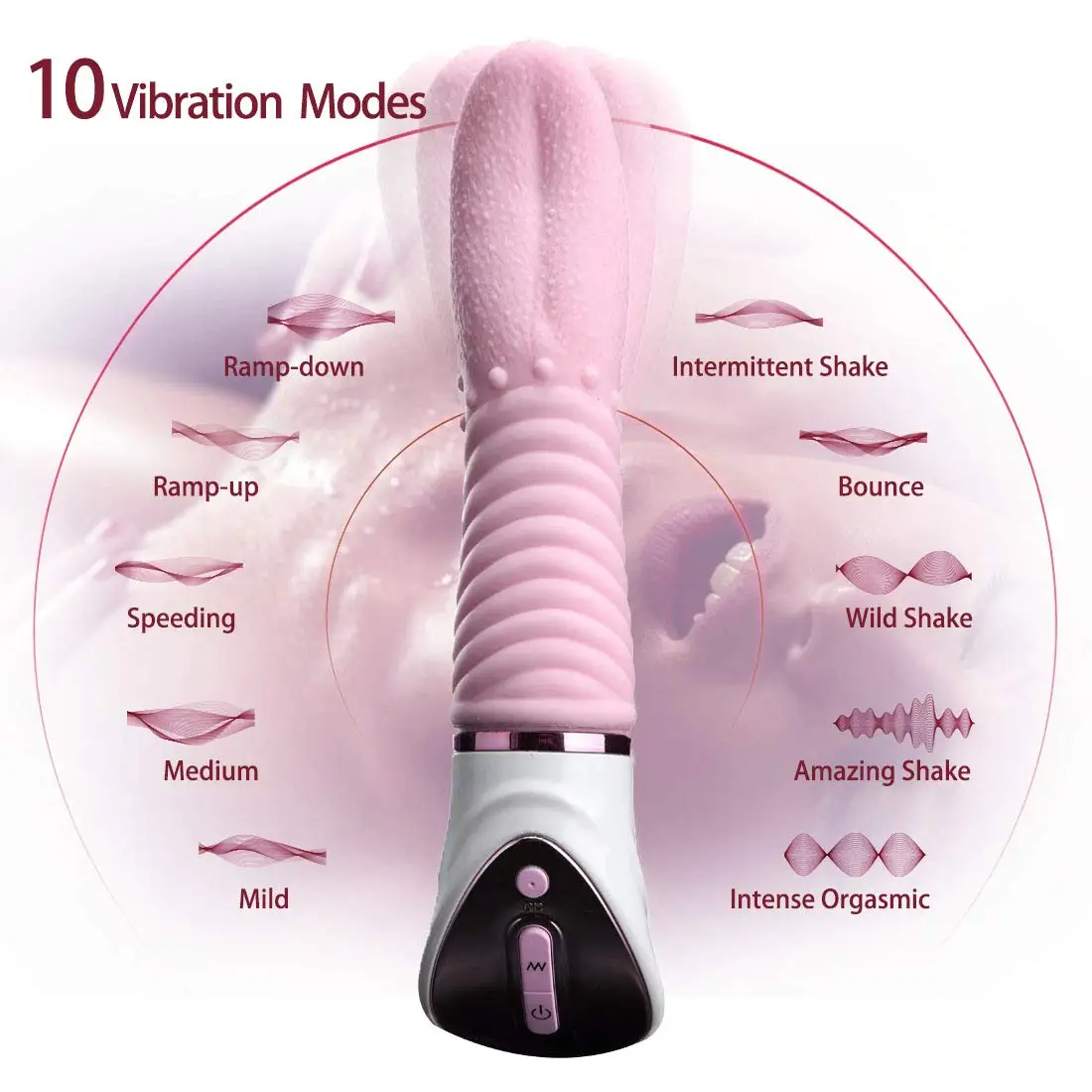 Source Vrouwelijke Seksspeeltjes 10 Speed Tong Vibrator G-Spot Vibrerende Dildo Vrouw Seks Sexy Machine Masturbatie Clit Stimulator on m.alibaba afbeelding