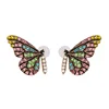 Crystal Butterfly Earrings Studs for Women and Girls