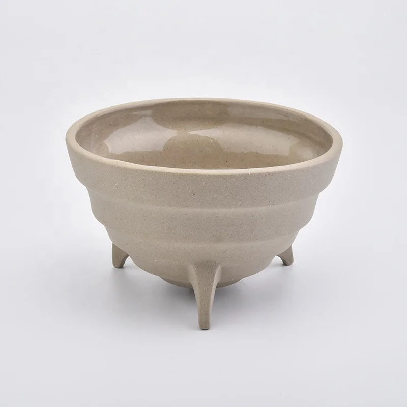 Autique Sandy Soil Ceramic Candle Jars