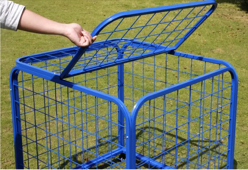 Small size Foldable Movable basketball and soccer ball cart with a wheel
