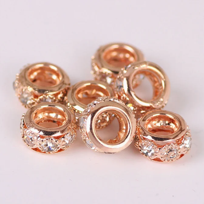 批发首饰配件钻石戒指 10-12毫米钻石垫片 diy 珠宝制作