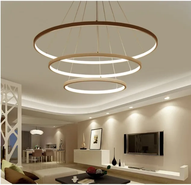Contemporary Ceiling Ring Chandelier Light Led Circle Pendant Lamp