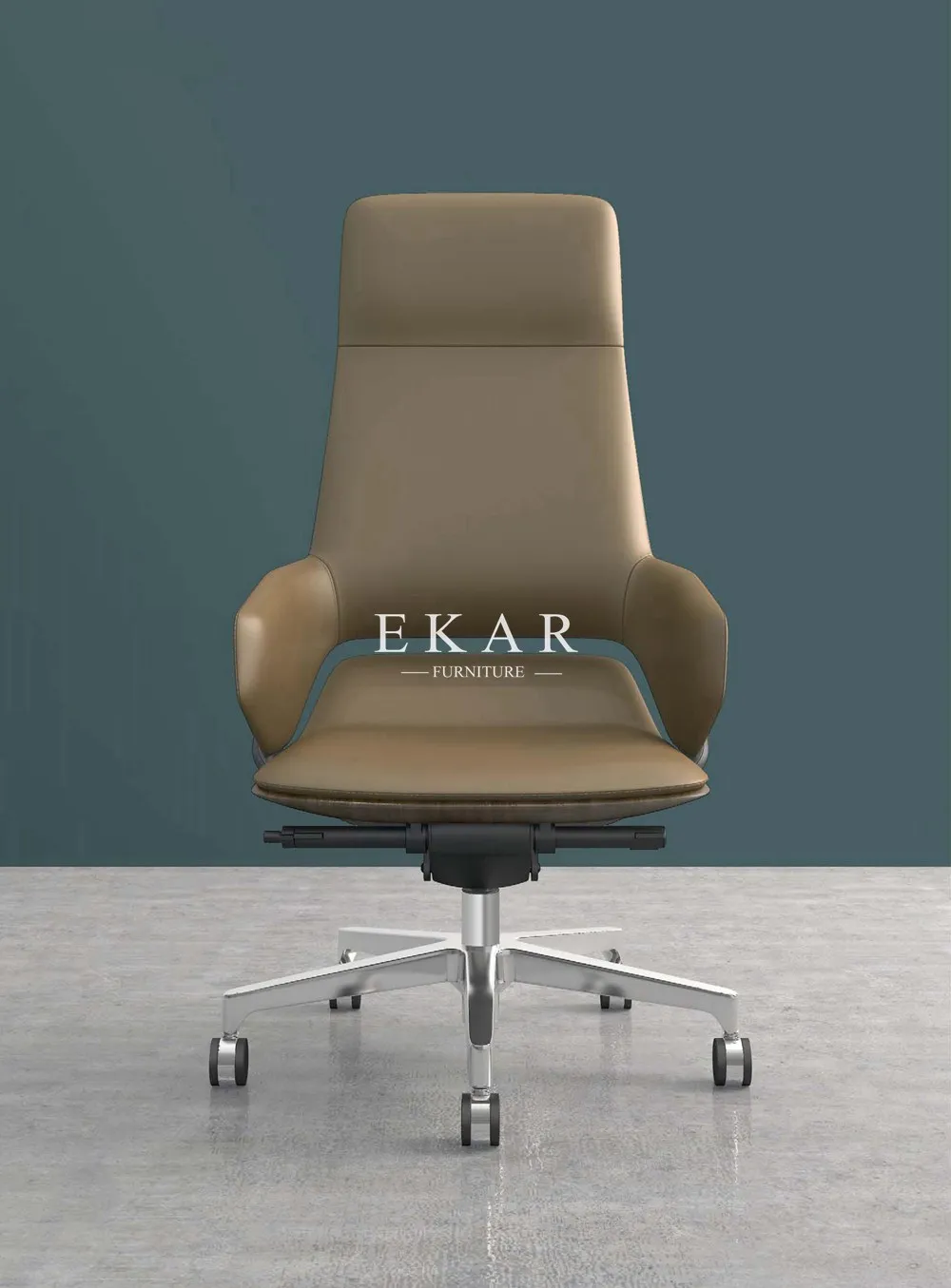 Pu Leather Swivel Chairs Foshan High Back Executive Office Chair manufacture