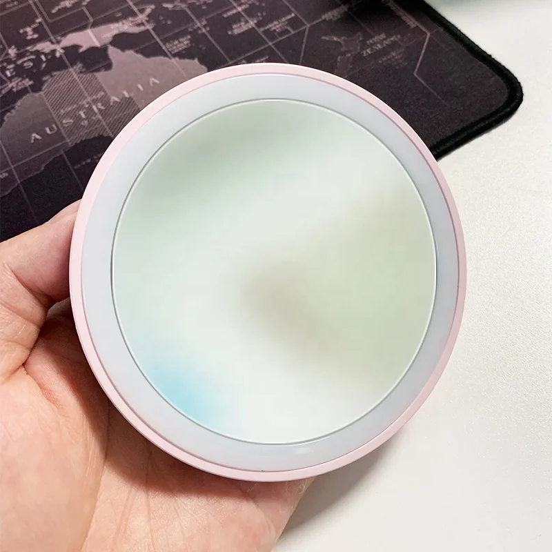 Mini Traveling Hand Makeup Compact Portable Pocket Round Mirror With