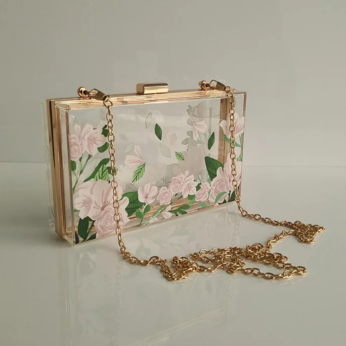 acrylic clutch purse