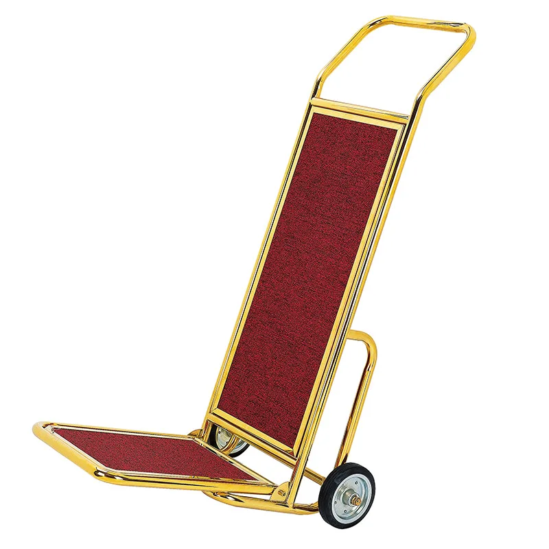 Wholesale Luxury Hotel Stainless Steel Luggage Trolley Custom Hotel