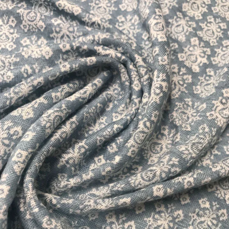 
High Quality Single-Faced Plain Blend 100% Linen Fabric Knitwear Fabric 