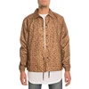 100% Polyester Mesh Lining Mens Leopard Print Rain Jacket