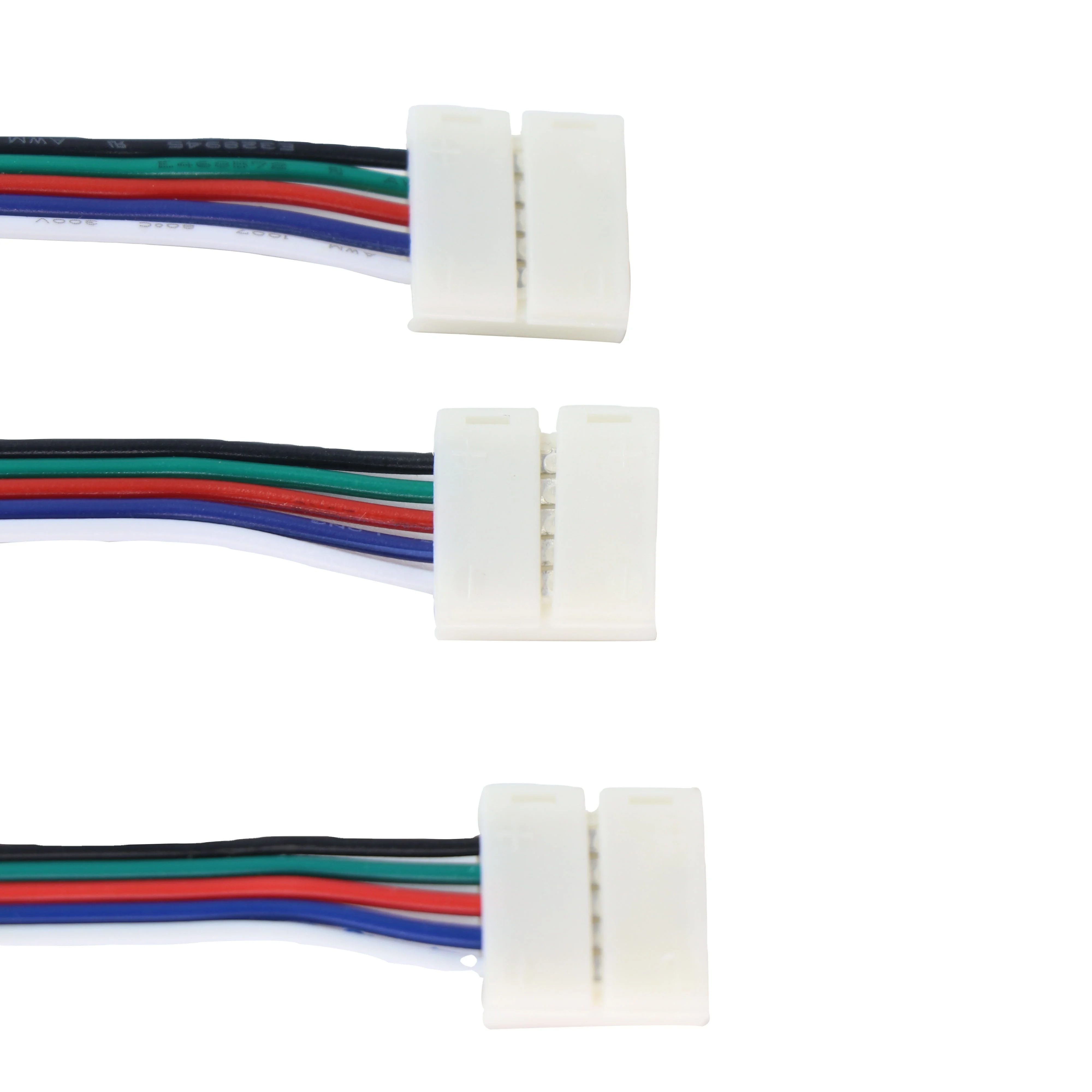 Competitive price 8mm 10mm 12mm LED strip with no solder 3528 5050 2 3 4 5 6 pin monochrome RGB RGBW LED strip connector