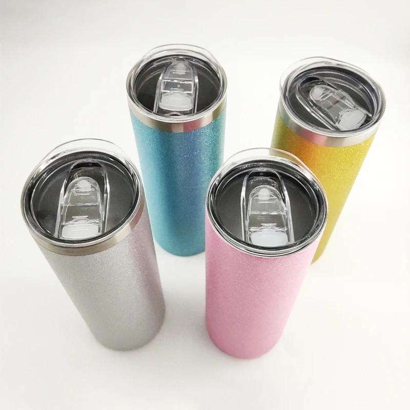 Free Shipping Cost 20oz Sublimation Glitter Tumbler Stainless Steel