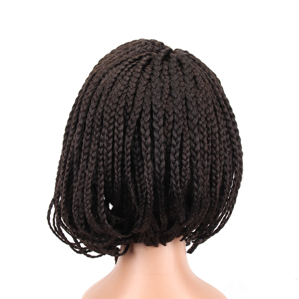 合成编织盒辫子假发为黑人非洲妇女高温纤维 cosplay 风格短 bob 假发
