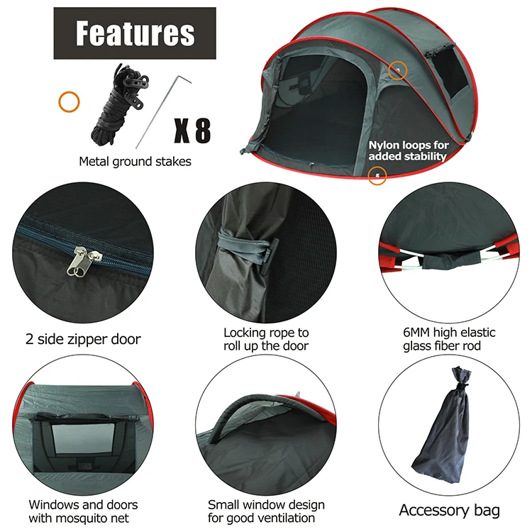 Homful Wholesale Outdoor Large Automatic Instant Tent Waterproof