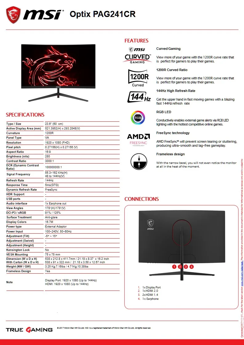 msi pag241cr price