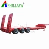 Heavy Truck Transportation Lowbed Semi Trailer Tri Axel 40 Ton Low Bed Trailer