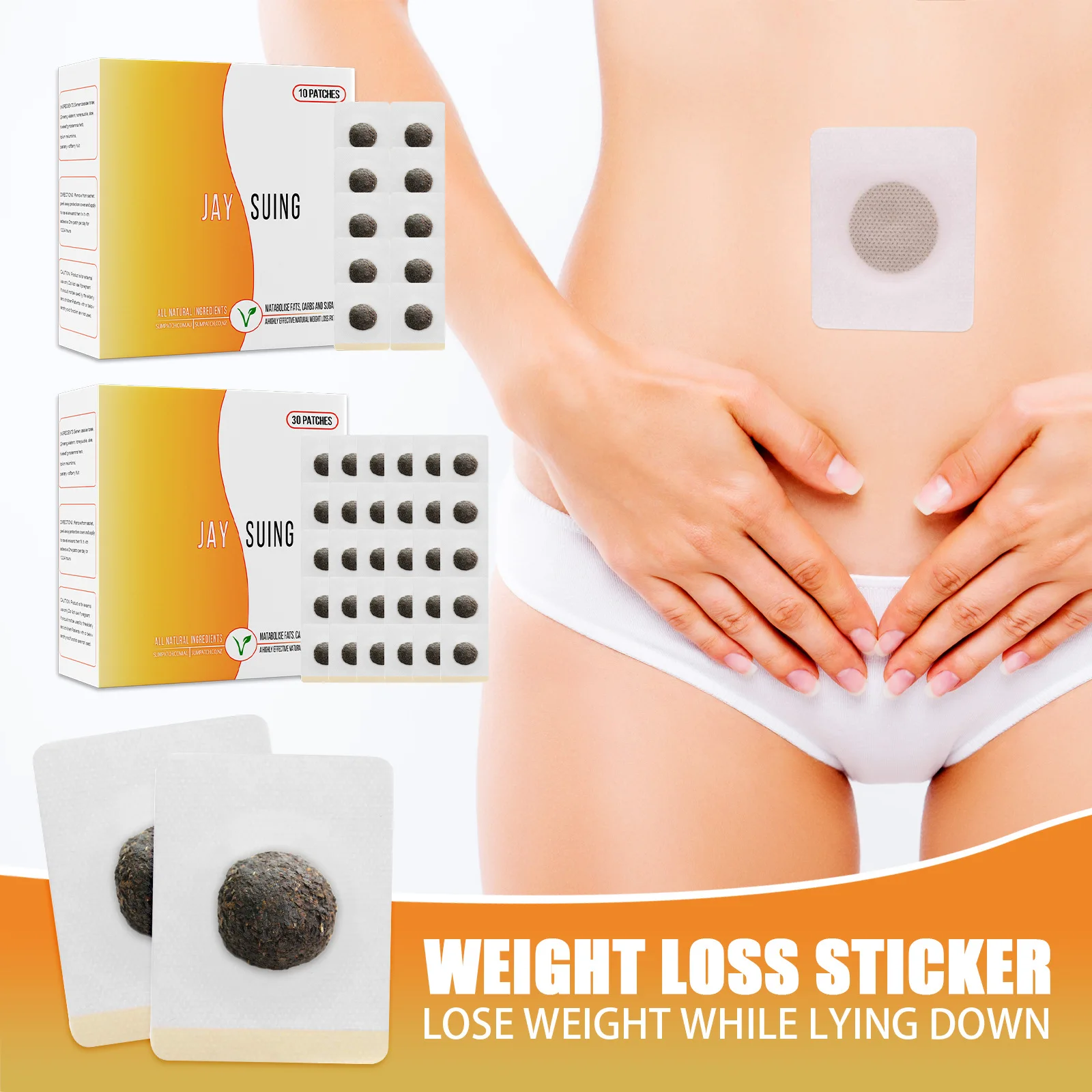 Jaysuing OEM ODM Herbal slimming belly button stickers big weight