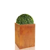 Premium Plastic cheap durable square green galvanized steel flower pot for indoor use