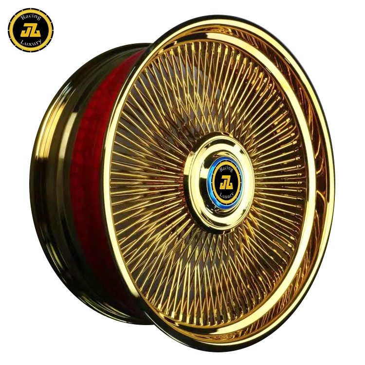 JZ109 Custom Chrome Polished Wire Wheels for Old Cadillac Lowrider