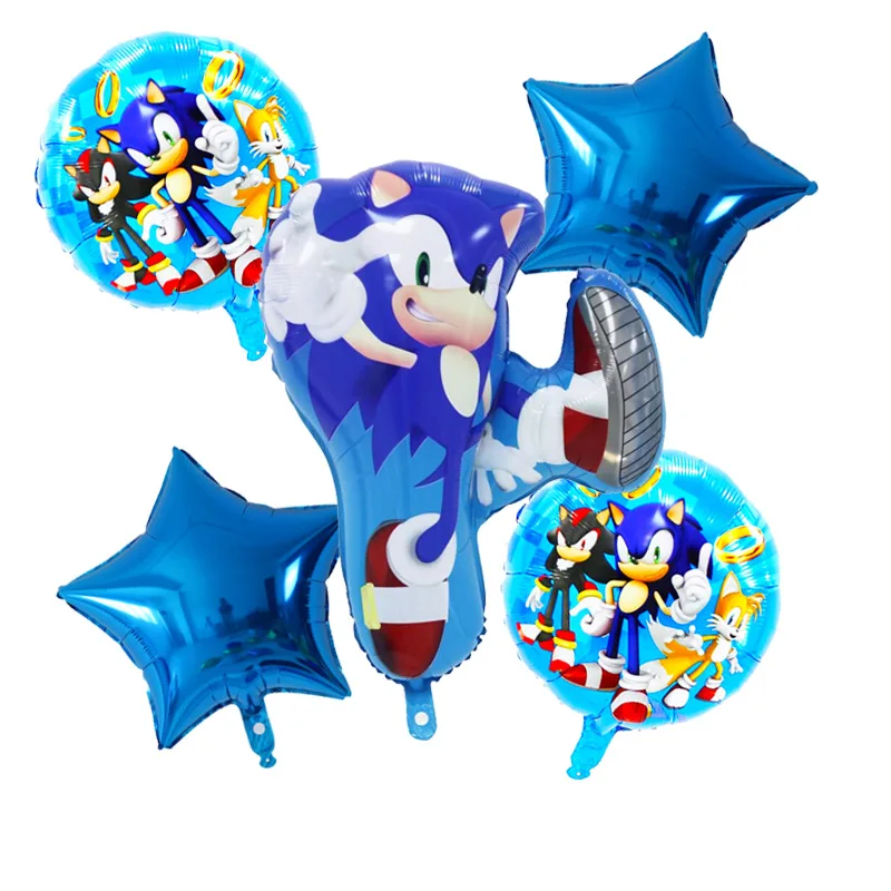 Wholesale Cartoon Character Sonic Foil Balloon Set For Kids Birthday ...