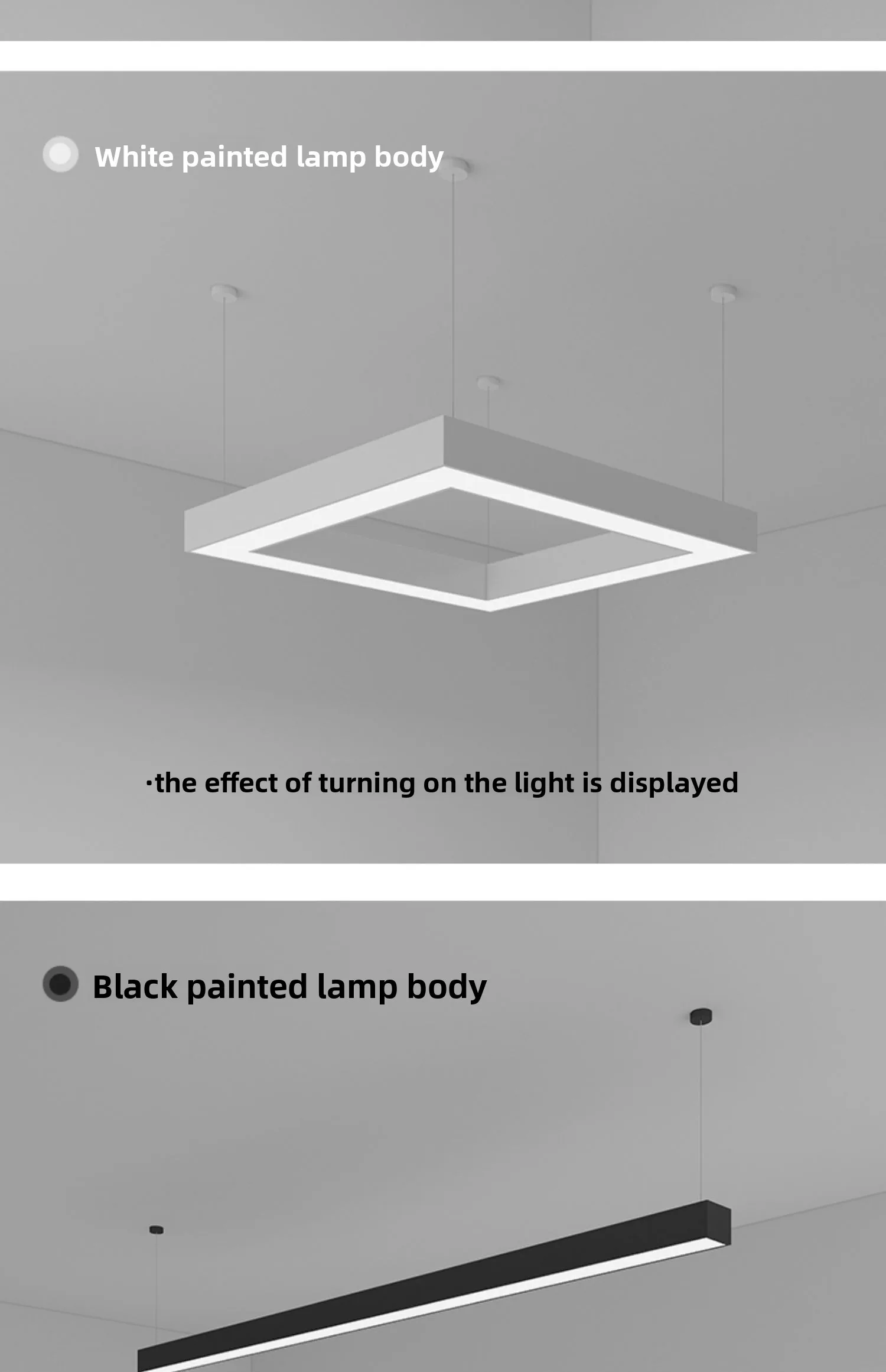 product high quality 40w modern led linear light system aluminum housing pendant office  supermarket shop lighting-19