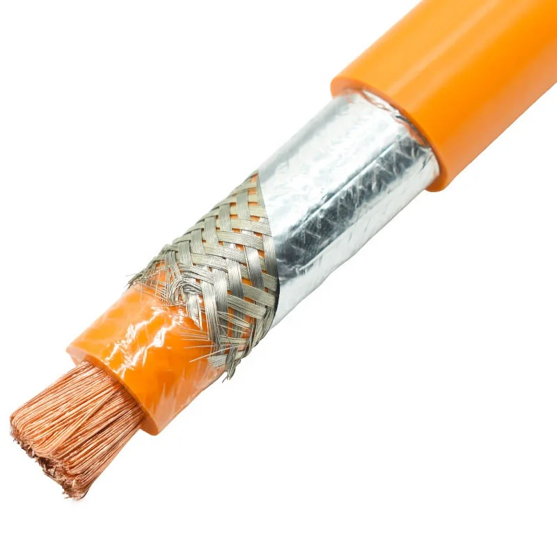 Orange Xlpe Silicone Shielded 1500v Hv High Voltage 2awg 3awg 70mm 6mm2