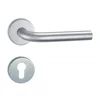 Stainless Steel exterior mortise door hardware lever pull handle lock on rose