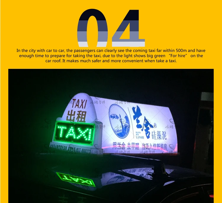 New 2020 innovation LED advertising top sign taxi lightbox with CE