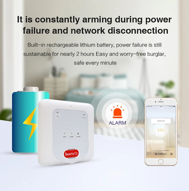 WiFi APP Wireless Control Smart Safe Home Anti-burglar Security Alarm System - ANKUX.COM