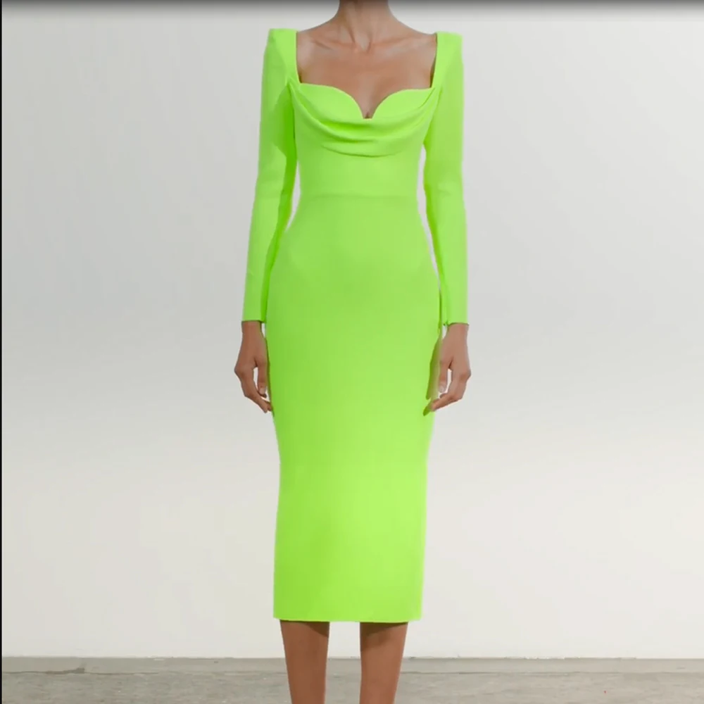 cute lime green dresses Lime Green Lantern Sleeve One Shoulder Mini Homecoming Dress