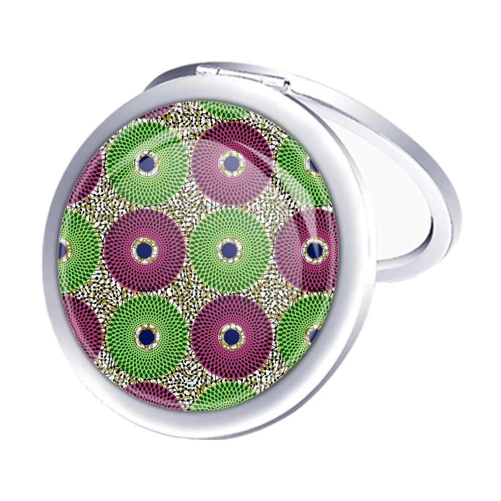 African Print Mirror Women Makeup Mirror Pocket Mirror Wholesale