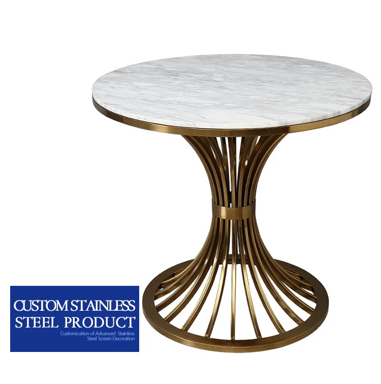 modern unique shape coffee table base stainless steel golden custom design small coffee corner table base