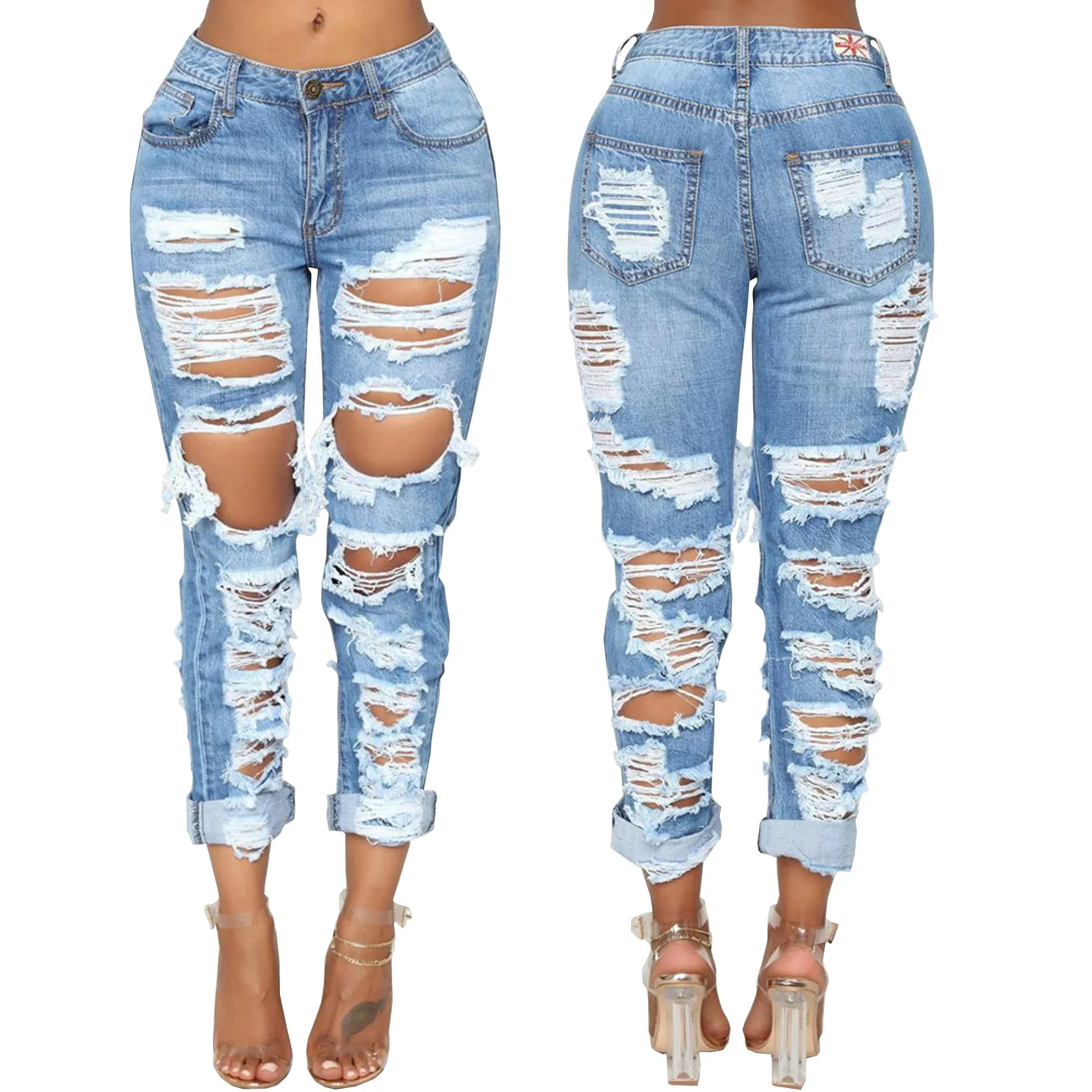 hole jeans