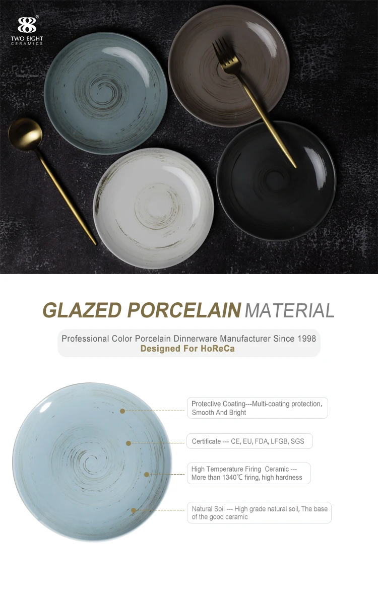 28ceramics Plates Sets Dinnerware Porcelain Dining Plate Set, Porcelain Dinnerware 4 Colors 7/9/11 Inch Ceramic Dishes Plate*