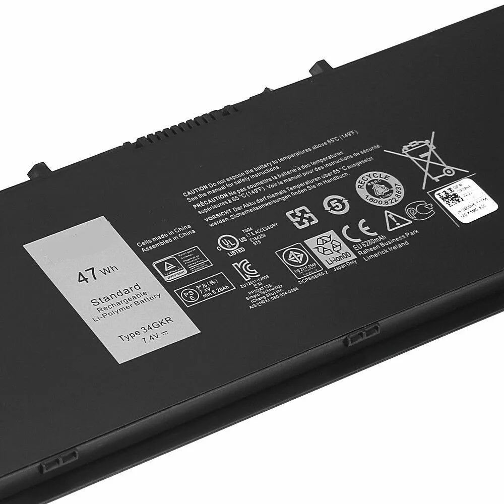 New 34gkr 47wh G95j5 Pfxcr Notebook Laptop Battery For Latitude E7250