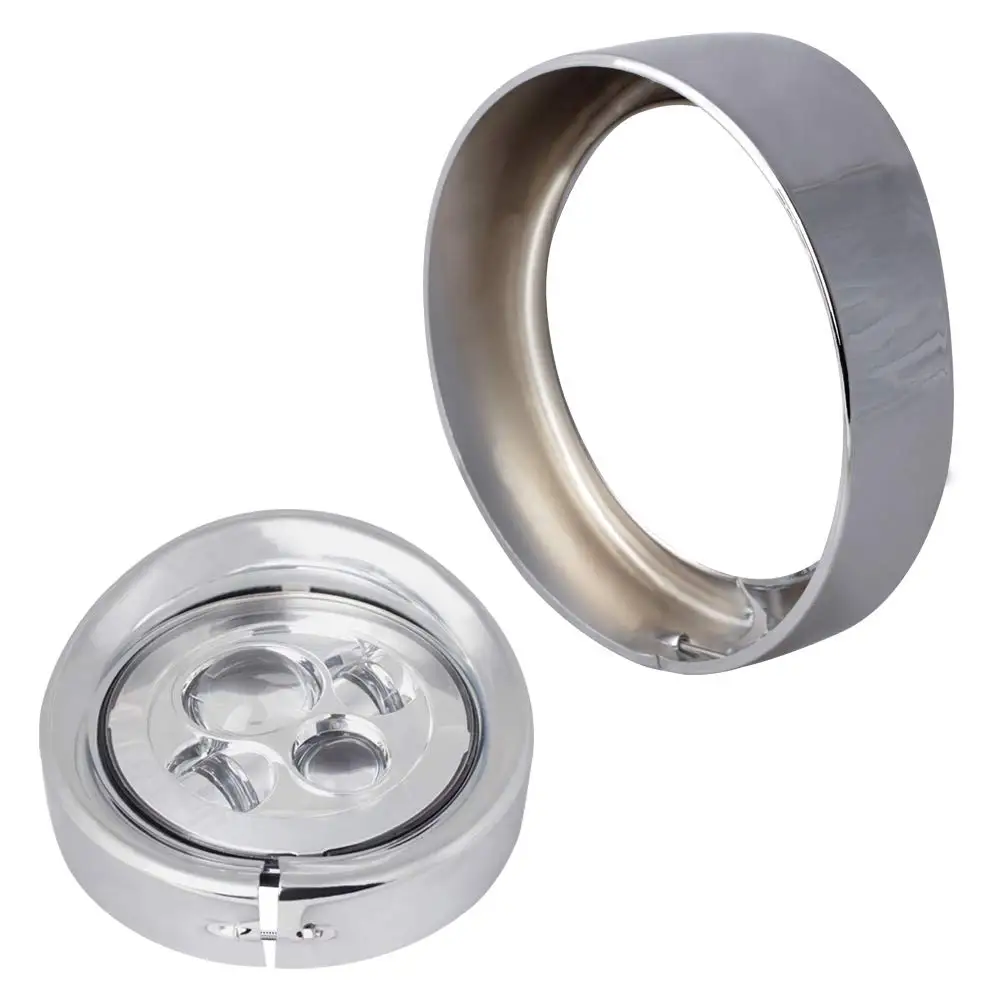 7inch Chrome Headlight Headlamp Trim Ring 4.5 inch Fog Light Trim Ring For Motorcycle Touring Road King Electra Glide