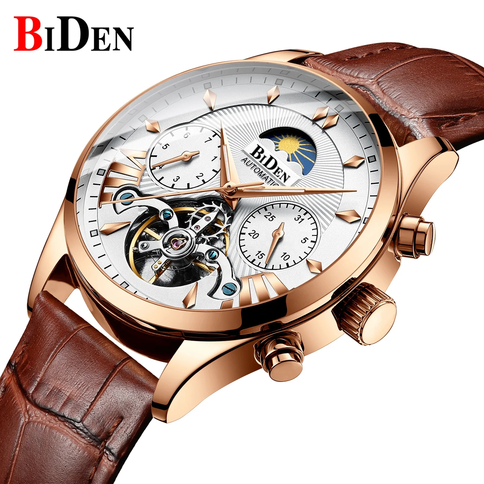 
Custom Oem Logo Private Label Luxury Wristwatch Automatic Movement Chronograph Tourbillon Waterproof Men Mechanical Wrist Watch 
