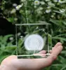 MH-FT0012 k9 crystal 3d laser glass cube for wedding gifts