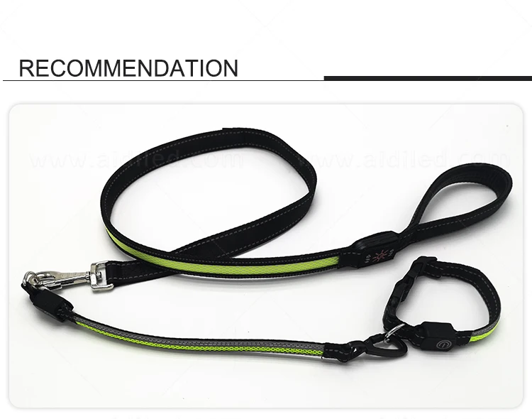 Teddy Dog Small Led Reflective Dog Leash Extension Night Safety Luminous Dog Lead Extension Aceesorry