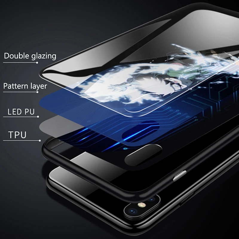 2020 Newest for iPhone 11 LED night light up custom image with good packing be inspected assurance Anti-knock Mobile phone case