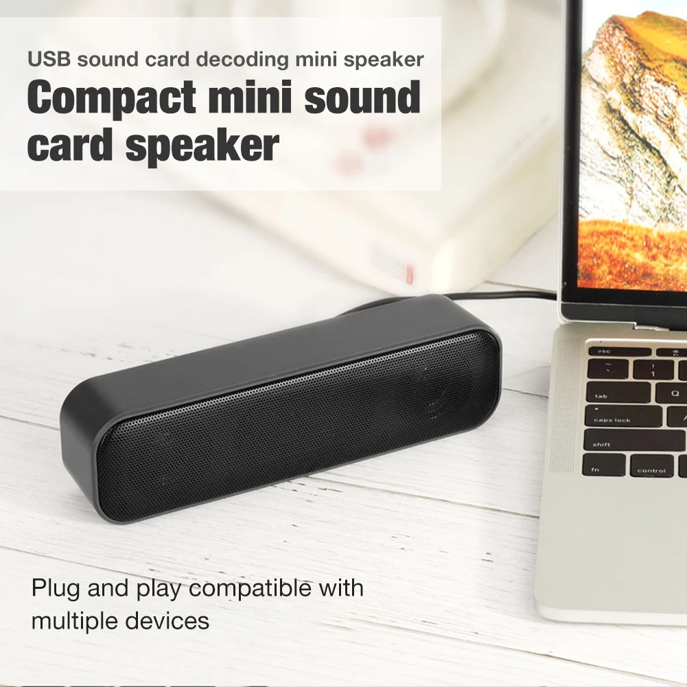USB Computer Speaker Mini Portable Soundbar Speaker USB Powered Stereo Loudspeaker for PC Desktop Laptop - ANKUX.COM