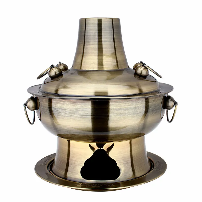 28/32/34cm Old Beijing Chinese Large Copper Traditional Charcoal Hot