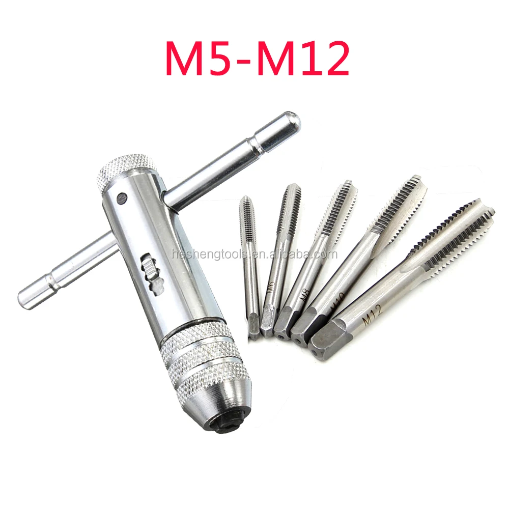 Carbon Steel M5-M12 T-Handle Tap Wrench Tapping Threading Hand Tool Useful