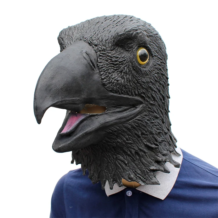 Realistic Latex Animal Autruche Oiseau Fantaisie Accessoires Carnaval Parti Cosplay Masque 