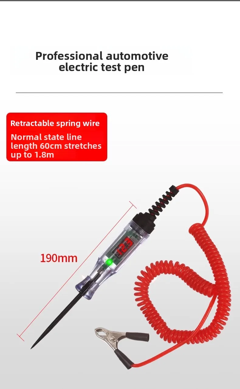 LED Display Digital Voltage Tester for Cars 12V 24V 70V Auto Repair Circuit Fuse Detection Vehicle Tools