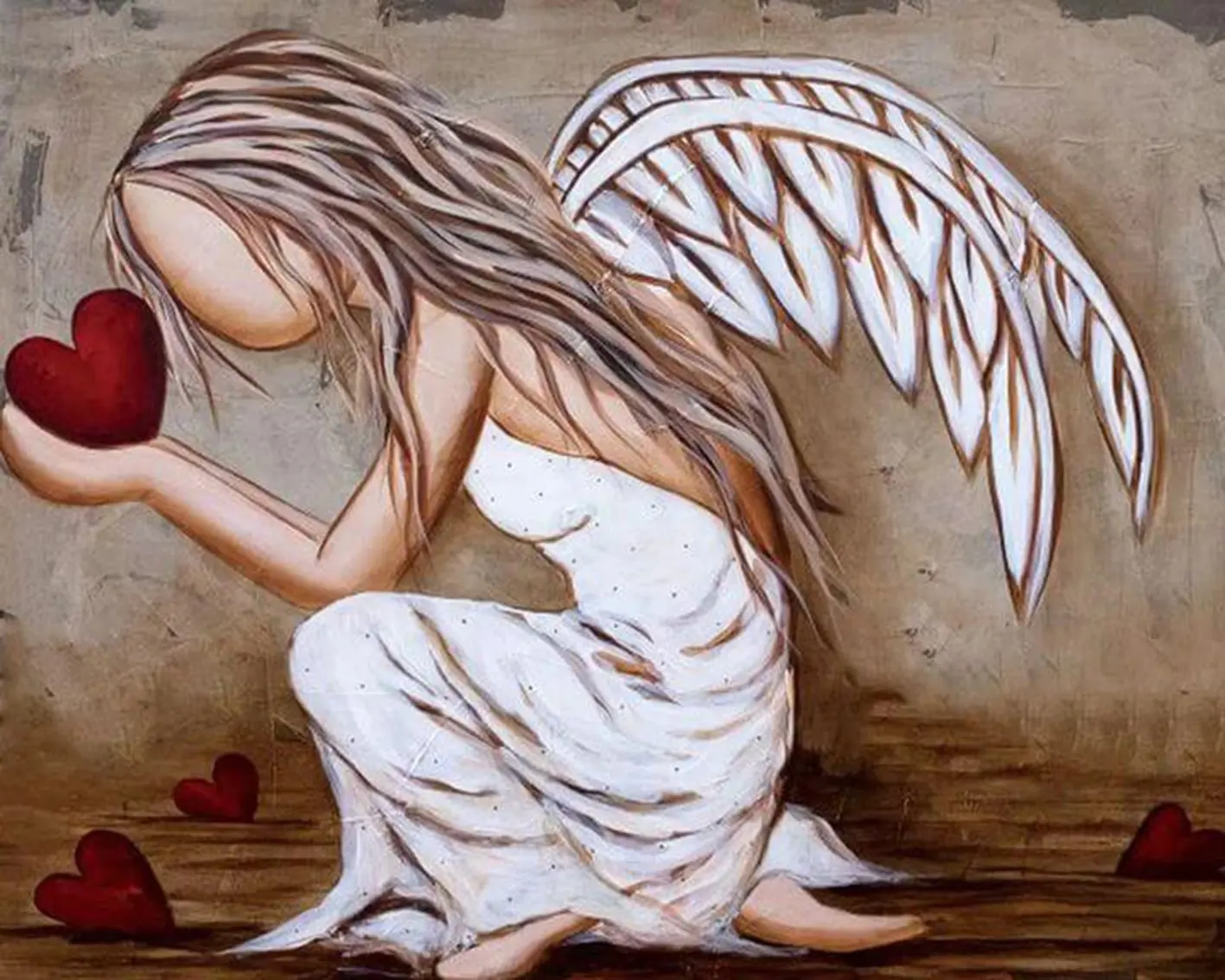Ангел с сердцем в живописи