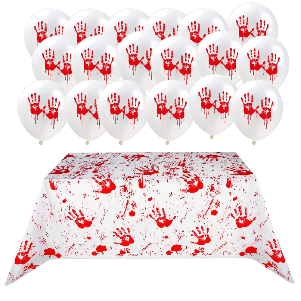 8x Halloween Papierteller - Blutiges Arztbesteck Grusel-Motive