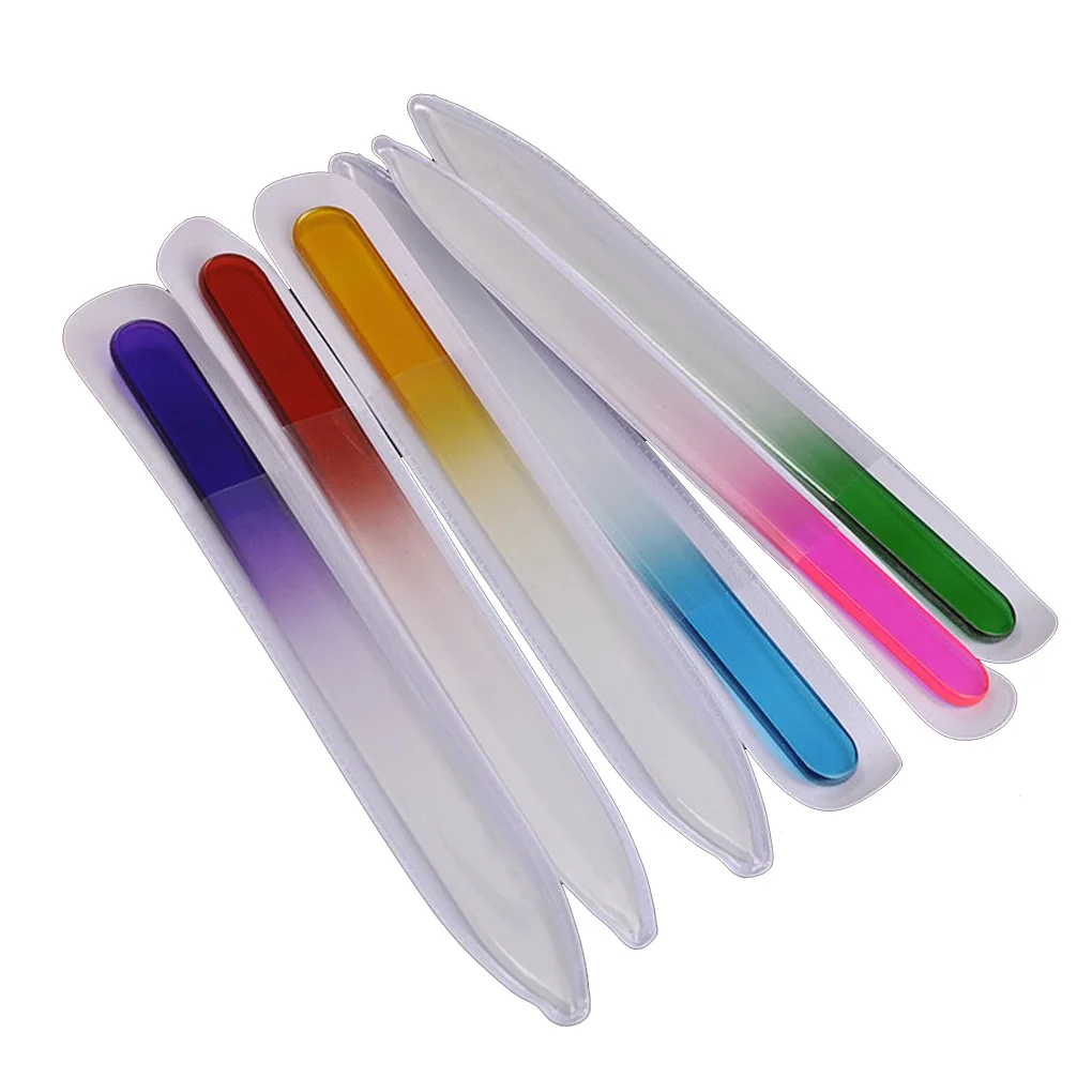 product wholesale price costume logo colorful glass nail file crystal glass nail file-1