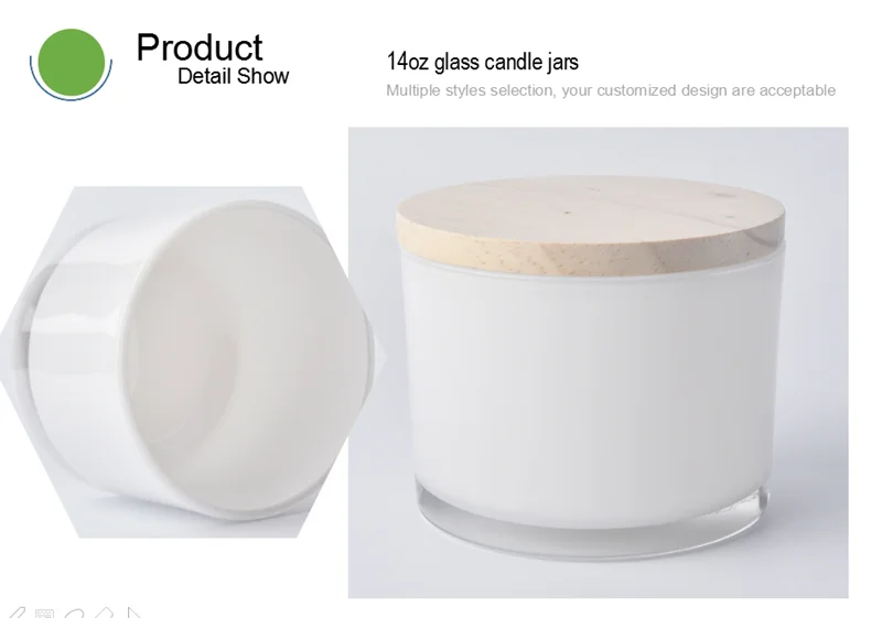 14oz glass candle jars