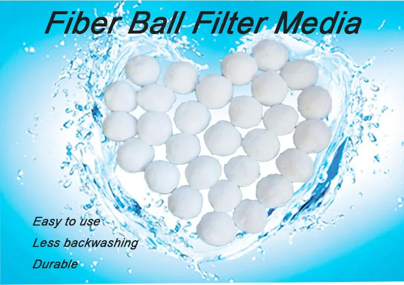 Efficient Cleaning Pool Accessory Fiber Ball Filter Media for Wastewater Treatment